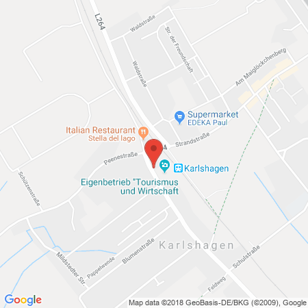 Kartenansicht OIL-Tankstelle Thomas Müller