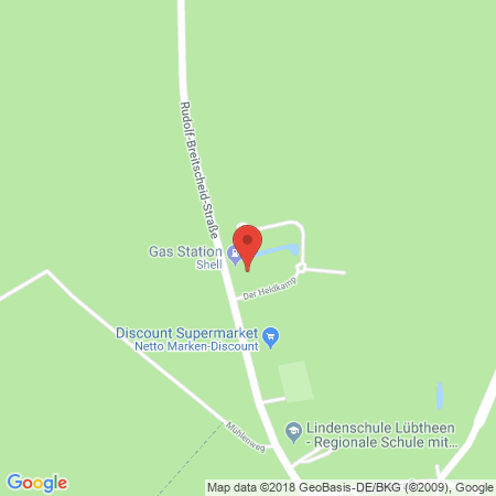 Kartenansicht Shell Basedow