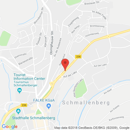 Kartenansicht Raiffeisen Sauerland eG