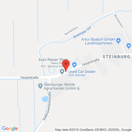 Kartenansicht Tankstelle Klüver