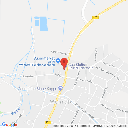 Kartenansicht Honsel