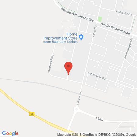 Kartenansicht Autohaus "Gute Fahrt" GmbH Köthen