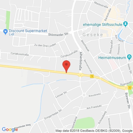 Kartenansicht Tankhof Geseke