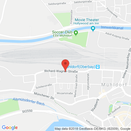 Kartenansicht Autogas Tankstelle Mühldorf