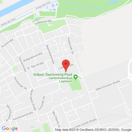 Kartenansicht V-Markt Leipheim