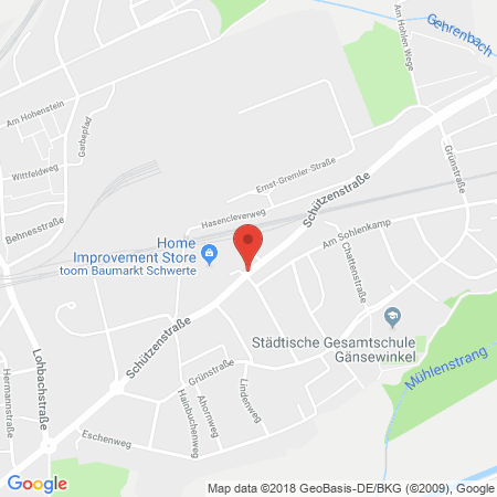 Kartenansicht Gasfahrzeuge Zimmermann - Car-Gas-Technologie Schwerte