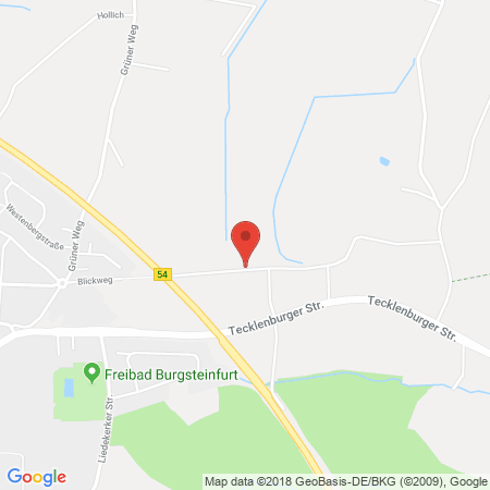 Kartenansicht Tankstelle Wiedemeier