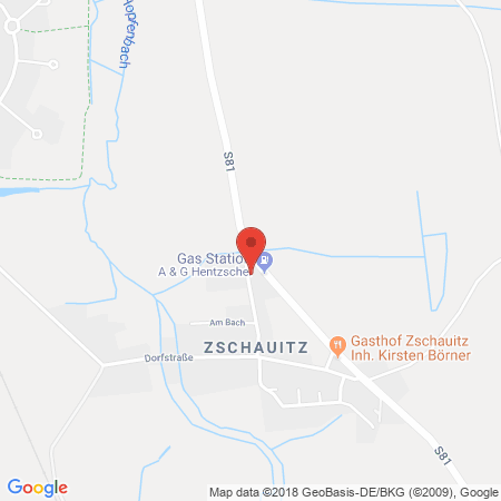 Kartenansicht A & G Hentzschel GbR Freie Tankstelle