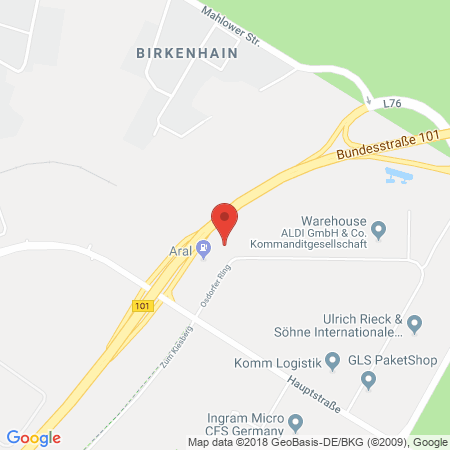 Kartenansicht ARAL
