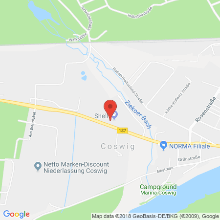 Kartenansicht Shell