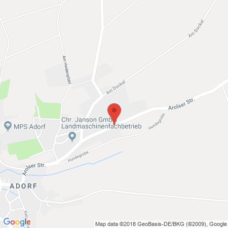 Kartenansicht Raiffeisen Waldeck-Marsberg, Tankstelle Adorf