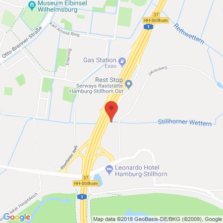 Karte BAB-Tankstelle Hamburg-Stillhorn-Ost (Aral)