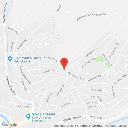 Kartenansicht LD Tankstelle Backnang