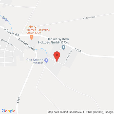 Kartenansicht TWR - Center Middeke