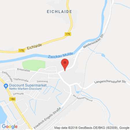 Kartenansicht Agroservice Tankstelle Waldenburg