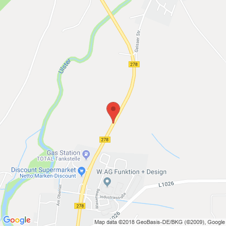 Kartenansicht TOTAL-Tankstation Lothar Falkenhahn