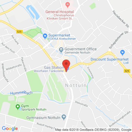 Kartenansicht Westfalen