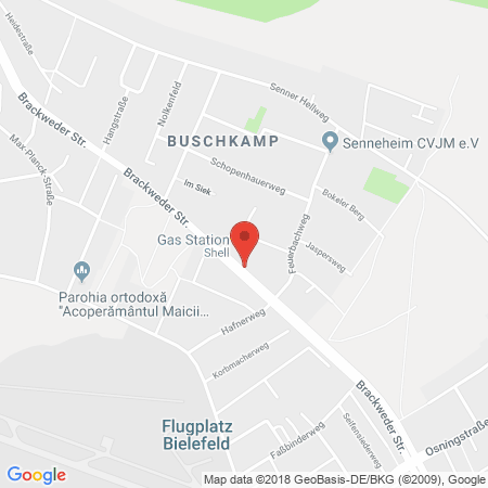 Kartenansicht Shell