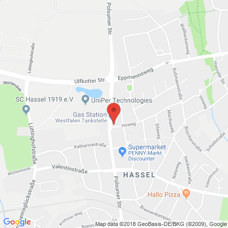 Kartenansicht Westfalen