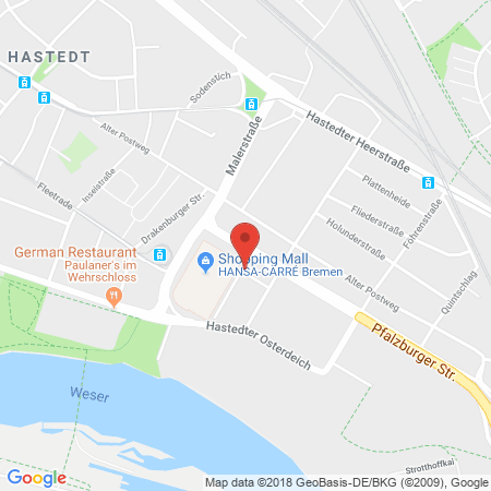 Karte Supermarkt-Tankstelle