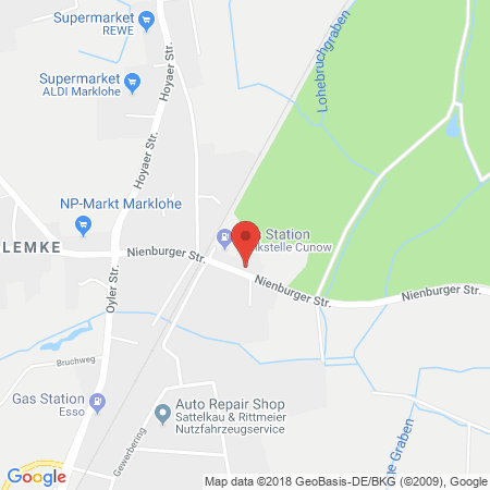 Kartenansicht Tankstelle Werner Cunow