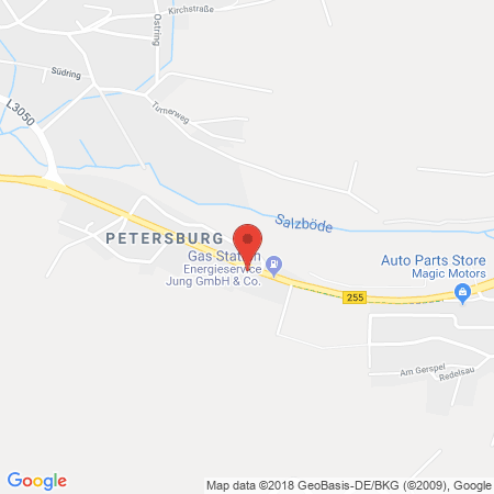 Kartenansicht Tankstelle Jung