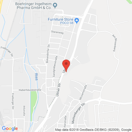 Kartenansicht Esso Tankstelle Biberach