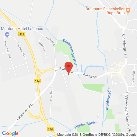 Kartenansicht Raiffeisen Tankstelle Lauenau