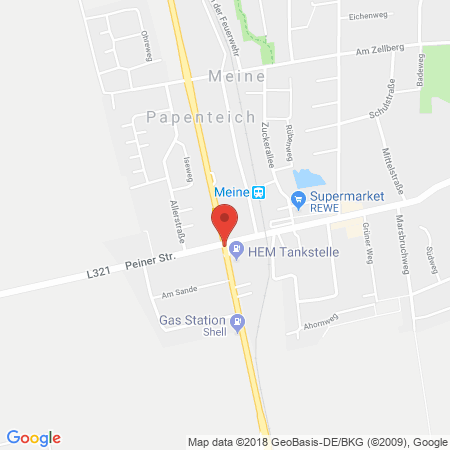 Kartenansicht Hem-Tankstelle