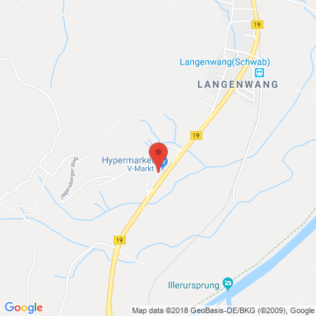 Kartenansicht V-Markt Fischen/Langenwang