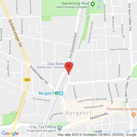 Kartenansicht Raiffeisen-Warengenossenschaft Osthannover eG