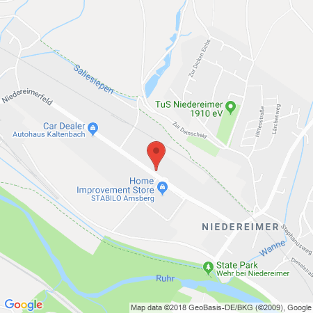 Kartenansicht Tankstelle Grüne
