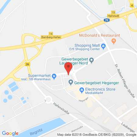 Kartenansicht Supermarkt-Tankstelle am real,- Markt