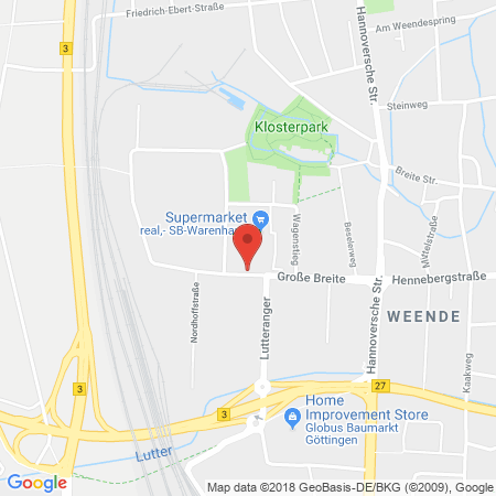 Kartenansicht Supermarkt-Tankstelle am real,- Markt