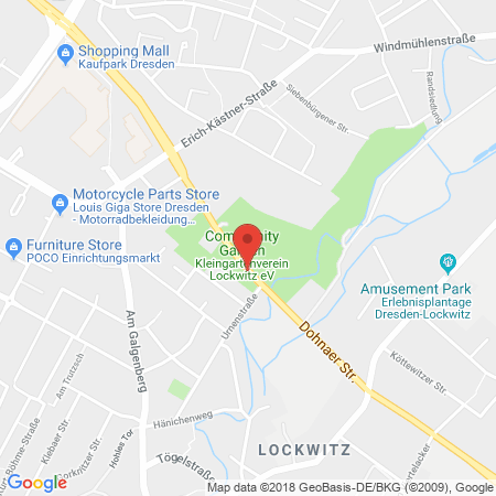 Kartenansicht Sprint-Tankstelle, Dynamo Dresden