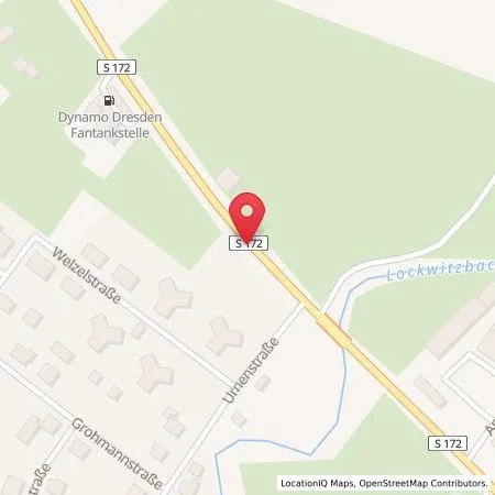 Karte Sprint-Tankstelle, Dynamo Dresden