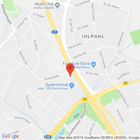 Kartenansicht Supermarkt-Tankstelle am real,- Markt