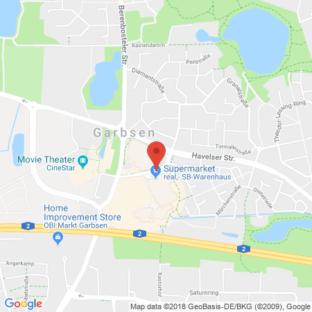 Kartenansicht Supermarkt-Tankstelle am real,- Markt