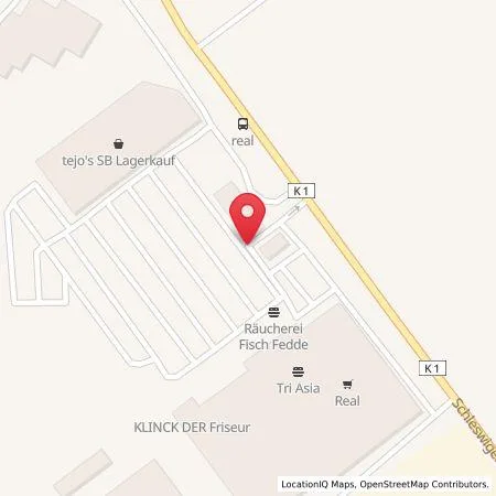 Karte Supermarkt-Tankstelle am real,- Markt