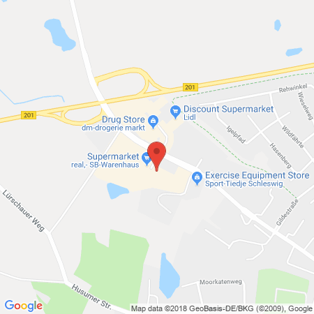 Kartenansicht Supermarkt-Tankstelle am real,- Markt