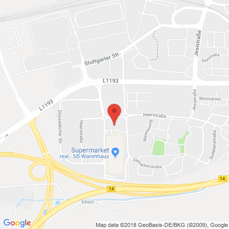 Kartenansicht Supermarkt-Tankstelle am real,- Markt