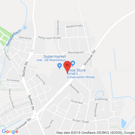 Kartenansicht Supermarkt-Tankstelle am real,- Markt