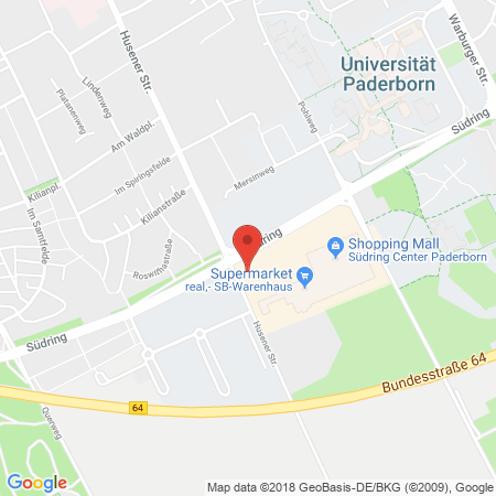 Kartenansicht Supermarkt-Tankstelle am real,- Markt