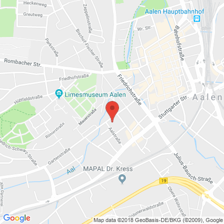 Kartenansicht Freie Tankstelle Aalen