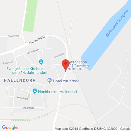 Kartenansicht TAS-Tankstelle Hallendorf