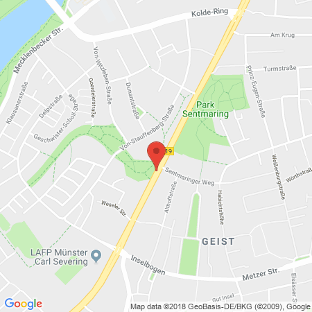 Kartenansicht Westfalen-Tankstelle