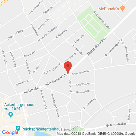 Kartenansicht AVIA Tankstelle H. Huwe