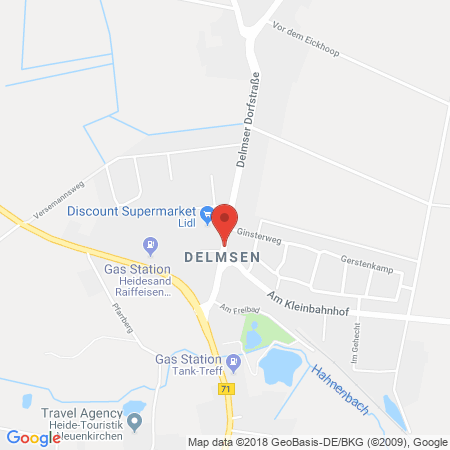 Kartenansicht Heidesand Raiffeisen-Warengen. eG