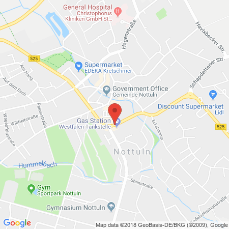 Kartenansicht Westfalen Tankstelle
