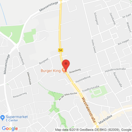 Kartenansicht Westfalen-Tankstelle